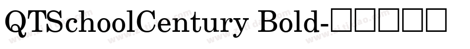QTSchoolCentury Bold字体转换
